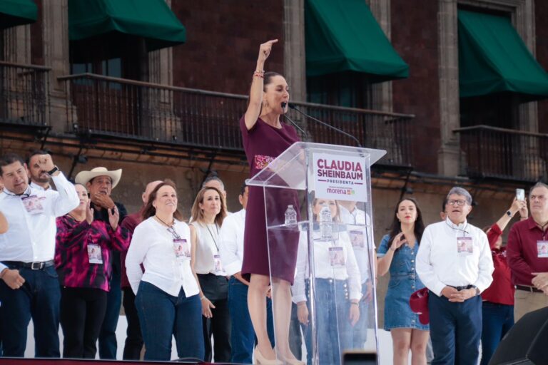 ACOMPAÑA ROCÍO NAHLE A CLAUDIA SHEINBAUM EN CIERRE DE CAMPAÑA