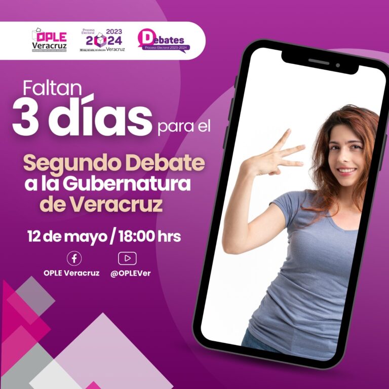 OPLE Veracruz comparte parámetros satelitales para transmisión del Segundo Debate a la Gubernatura 2024.
