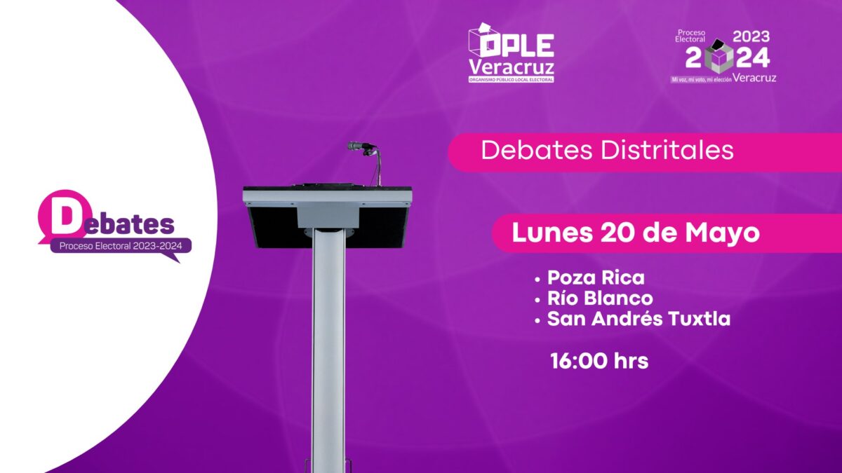 Hoy Debates para diputaciones locales de Veracruz 2024. Sintoniza aquí: