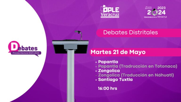OPLE Veracruz transmite debates de diputaciones locales #Papantla #Zongolica #SantiagoTuxtla