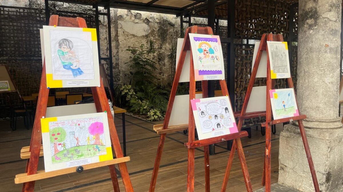Exhiben en el Museo del Café dibujos de ganadores del concurso “El mejor regalo del Día del Niño”