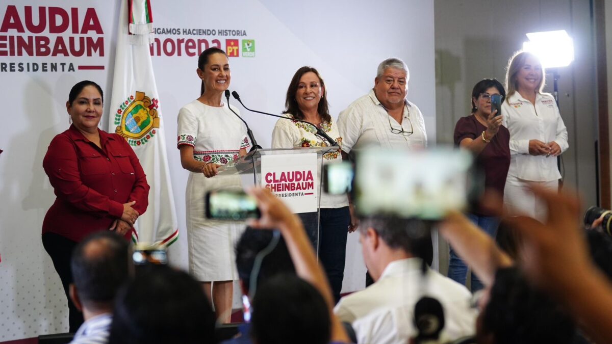 HAY RELEVO GENERACIONAL EN LA 4T: CLAUDIA SHEINBAUM CELEBRA TRIUNFO EN SIMULACRO ELECTORAL UNIVERSITARIO