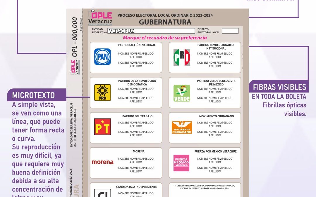 🔎Conoce las medidas de seguridad que se utilizarán en las boletas electorales en las #Elecciones2024MX 🗳️, de esta forma el @ople_Ver  garantiza certeza a la ciudadanía el próximo #2DeJunio 👇🏻