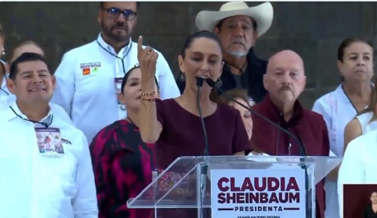 Claudia Sheinbaum Pardo, candidata presidencial de Morena, cerró su campaña en el Zócalo de la Ciudad de México