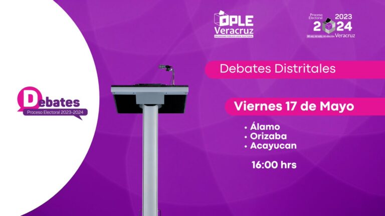 Ligas de transmisión Debates para Diputaciones Locales de Veracruz 2024 (17 DE MAYO)