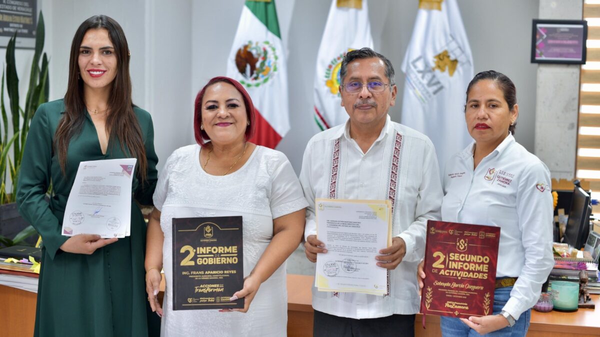 Recibe Congreso segundo informe de Gobierno de Gutiérrez Zamora.