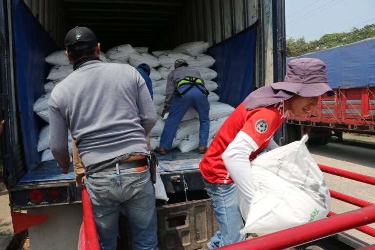 ENTREGAN MÁS DE 110 TONELADAS DE FERTILIZANTE EN IXTAC.