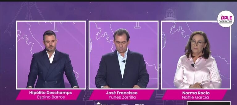 Candidatos y periodistas .