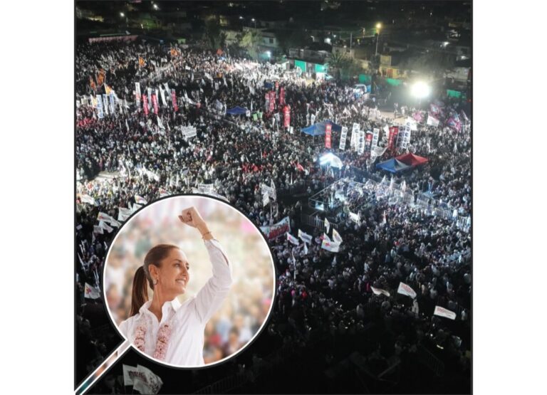 EN SU ONCEAVA SEMANA DE CAMPAÑA, CLAUDIA SHEINBAUM SE REUNIÓ CON 180 MIL PERSONAS EN EL NORTE, SUR Y CENTRO DE LA REPÚBLICA MEXICANA.