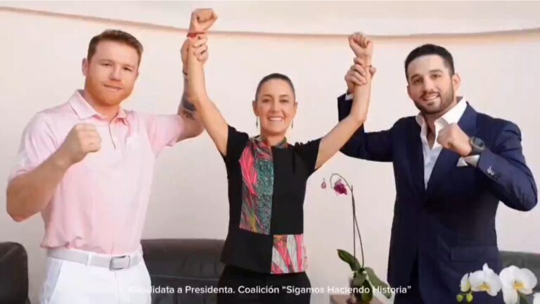 “YO SÉ QUE VA A GANAR USTED”: CANELO ÁLVAREZ MUESTRA SU RESPALDO A CLAUDIA SHEINBAUM.