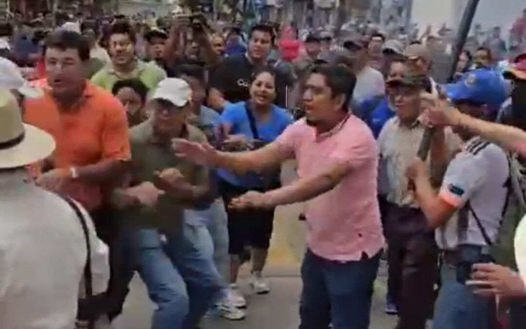 #Video: ni golpeando mujeres, ni con palos la CNTE impidió que el Zócalo fuera de la Marea Rosa