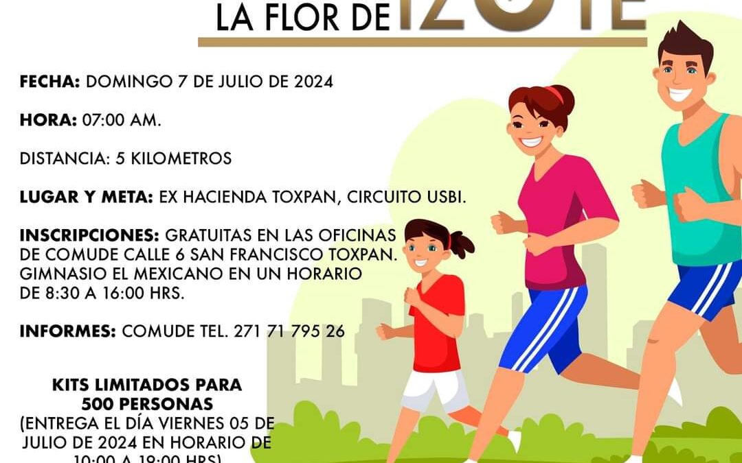 Convocan a carrera pedestre el 7 de julio en el Tercer Festival de la Flor de Izote