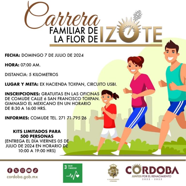 Convocan a carrera pedestre el 7 de julio en el Tercer Festival de la Flor de Izote