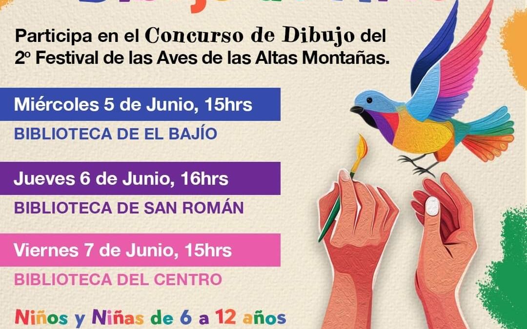 Convocan a talleres de dibujo de aves y amplían al 10 de junio plazo para participar en concurso