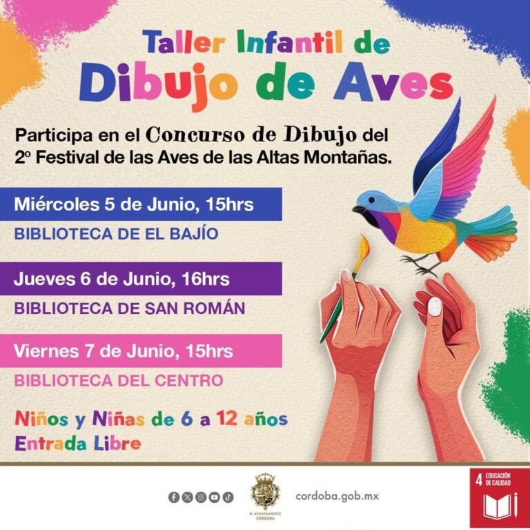 Convocan a talleres de dibujo de aves y amplían al 10 de junio plazo para participar en concurso