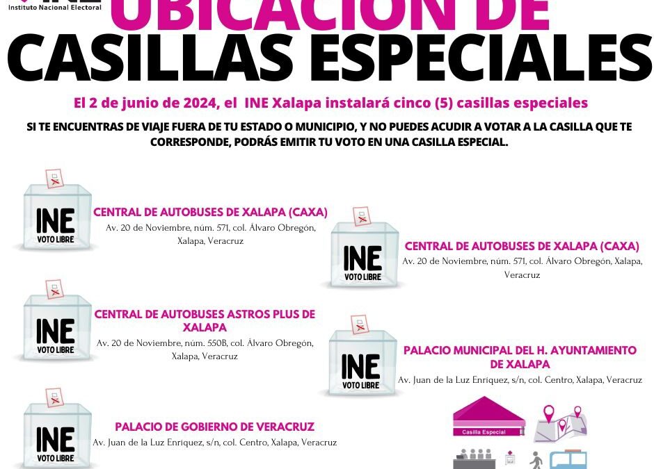 ¿Estás de viaje? Hay casillas especiales en Xalapa para votantes como tú #Casillas