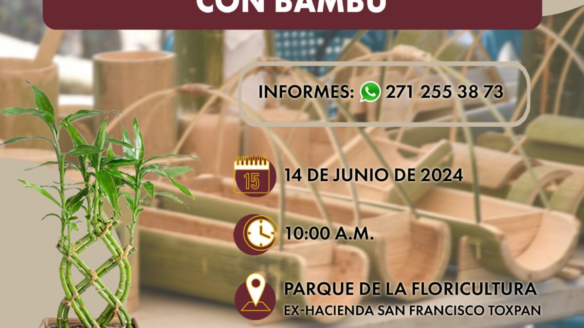 Inicia taller para el aprovechamiento en artesanías y propagación del bambú en Córdoba