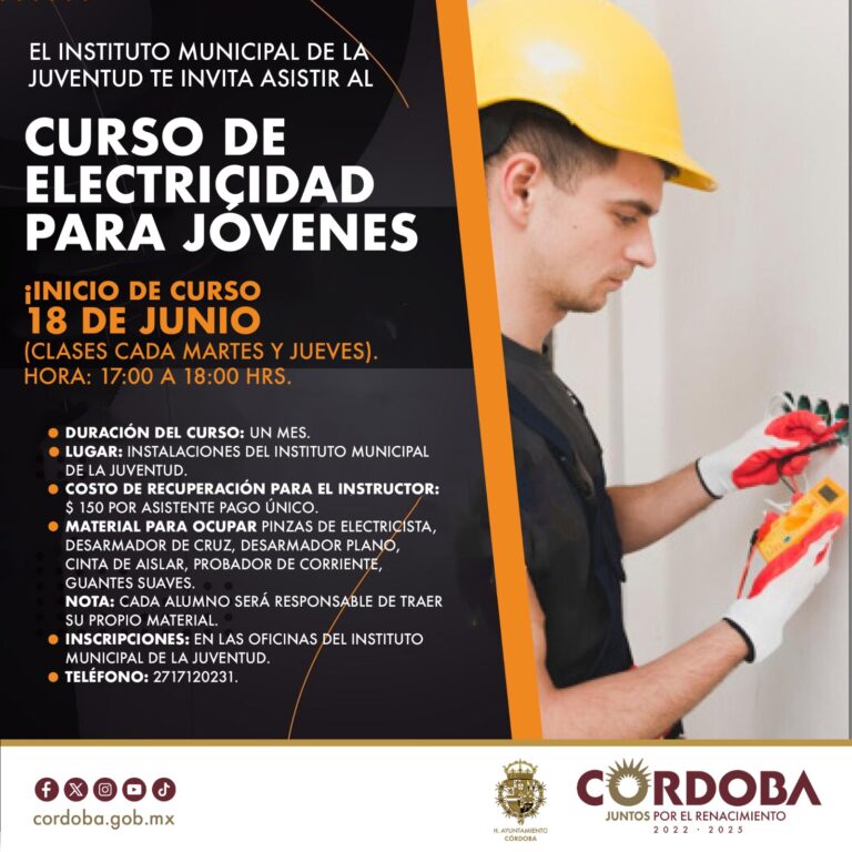 Abre IMJUVE curso de electricidad para jóvenes