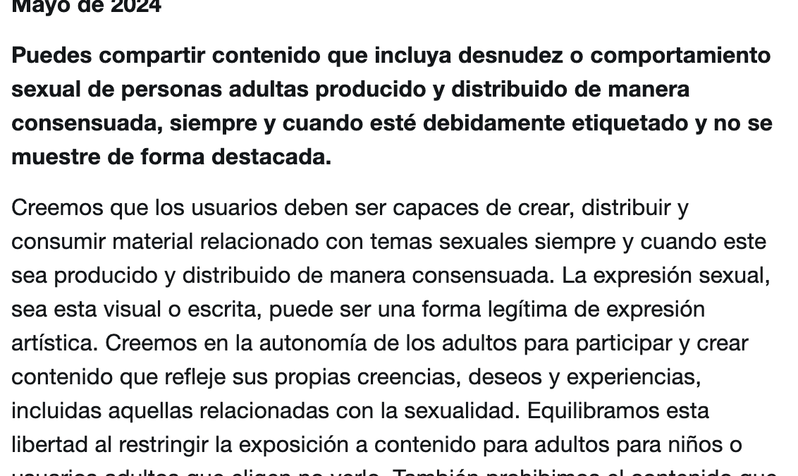 La red Social X permite desde hoy contenidos eróticos pornográficos
