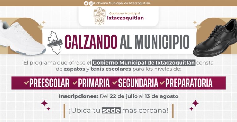 INVITAN A ZOQUITECOS A PARTICIPAR EN EL PROGRAMA “CALZANDO EL MUNICIPIO”