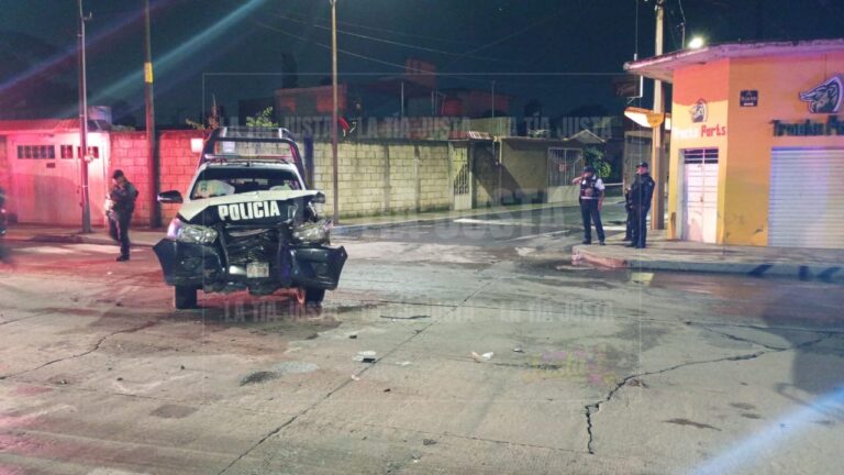 Se accidenta patrulla de la SSP Veracruz en Orizaba
