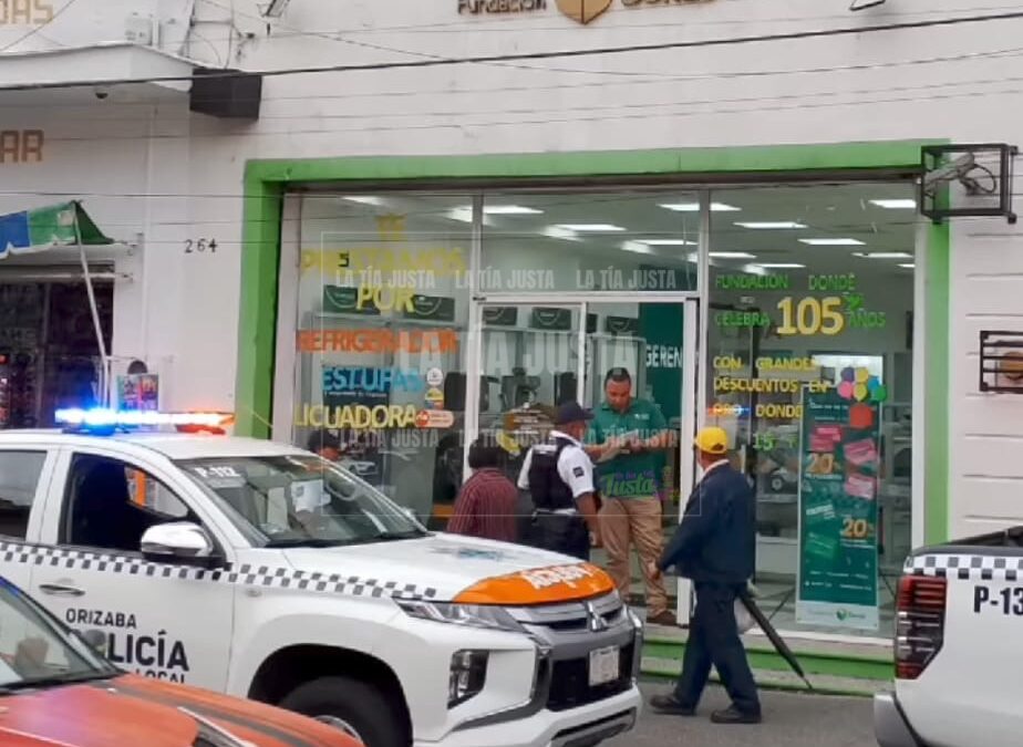 Asaltan casa de empeños en pleno centro de Orizaba