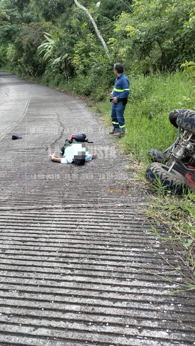 Derrapa en su cuatrimoto y pierde la vida