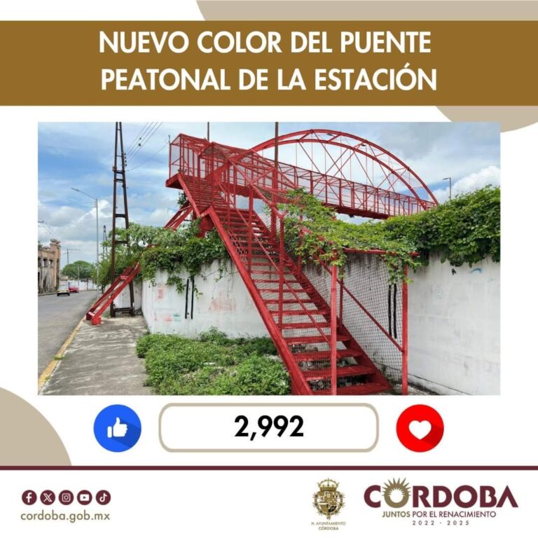 Pintarán de color rojo el puente de hierro del barrio de La Estación; primero se le dará mantenimiento