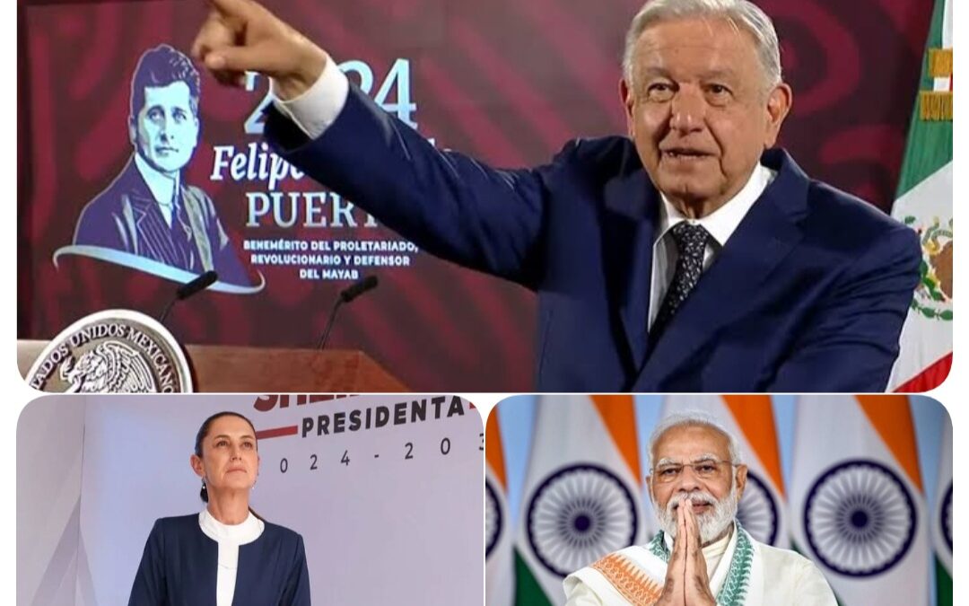 SHEINBAUM SUPERARÁ A MODI COMO LA MANDATARIA MÁS POPULAR DEL MUNDO: AMLO.
