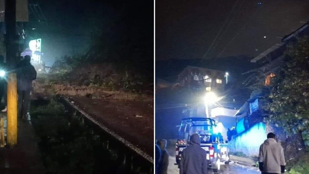Se desgaja cerro en Jilotzingo, Edomex; sepulta casas