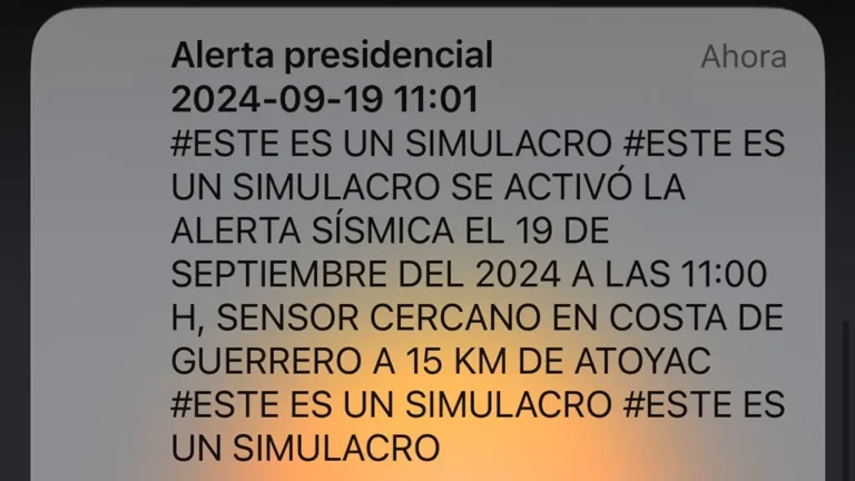 Falla alertamiento vía celular en Simulacro Nacional 2024