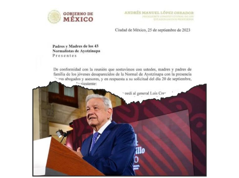 AMLO REVELA CARTA DIRIGIDA A PADRES DE DESAPARECIDOS DE AYOTZINAPA.