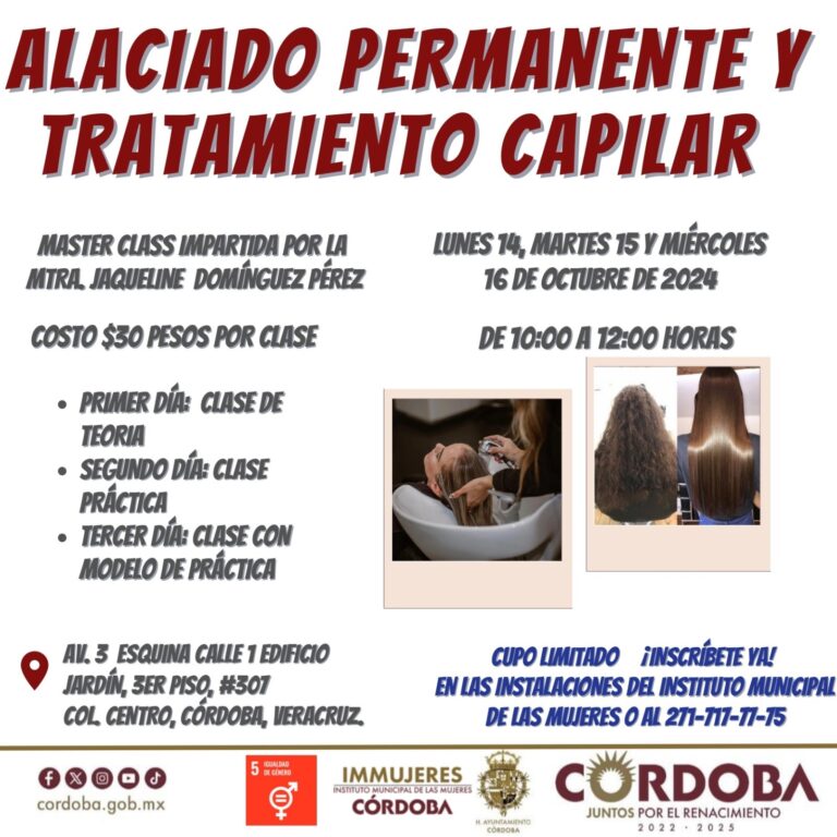 IMM imparte curso de Alaciado Permanente y Tratamiento Capilar