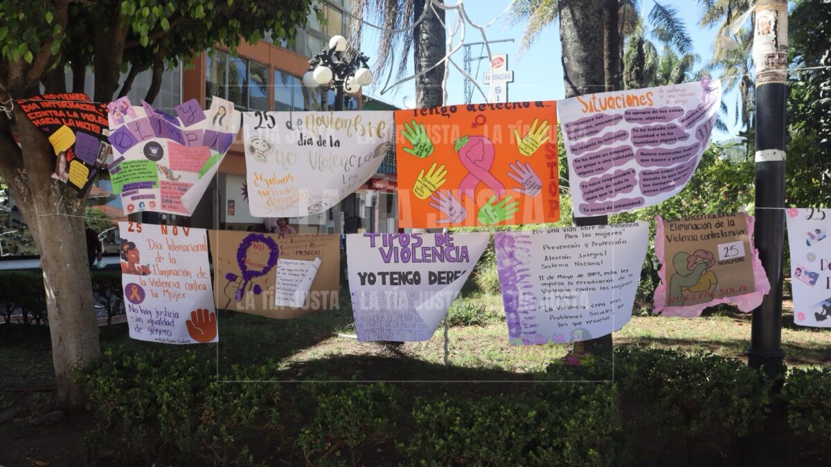 Instalan Tendedero de la No Violencia en Ciudad Mendoza