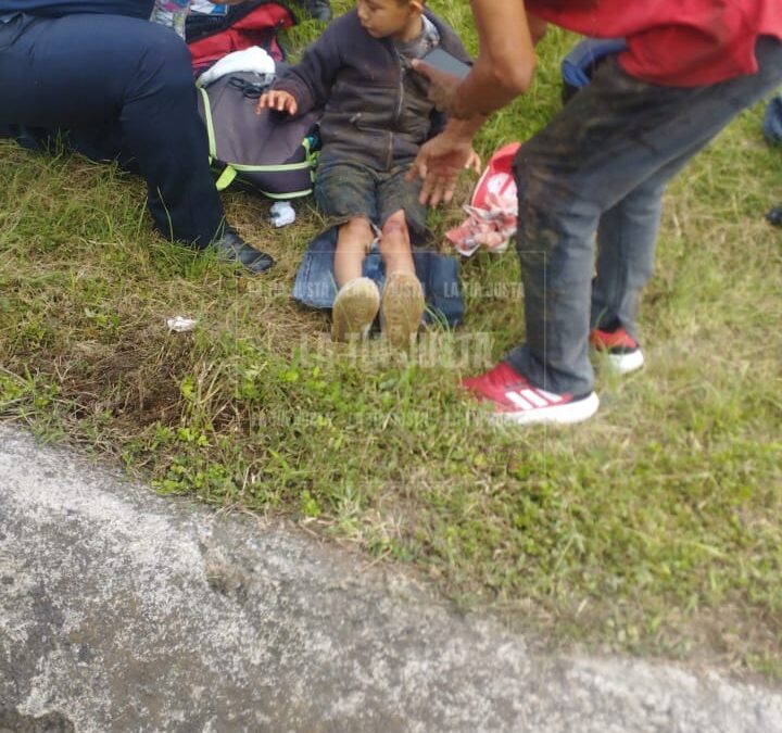 ACCIDENTE DEJA UN MENOR LESIONADO