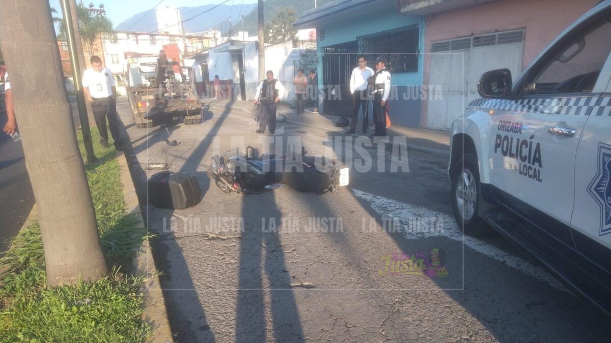 Se accidenta motociclista sobre la Avenida Paseo de Las Palmas