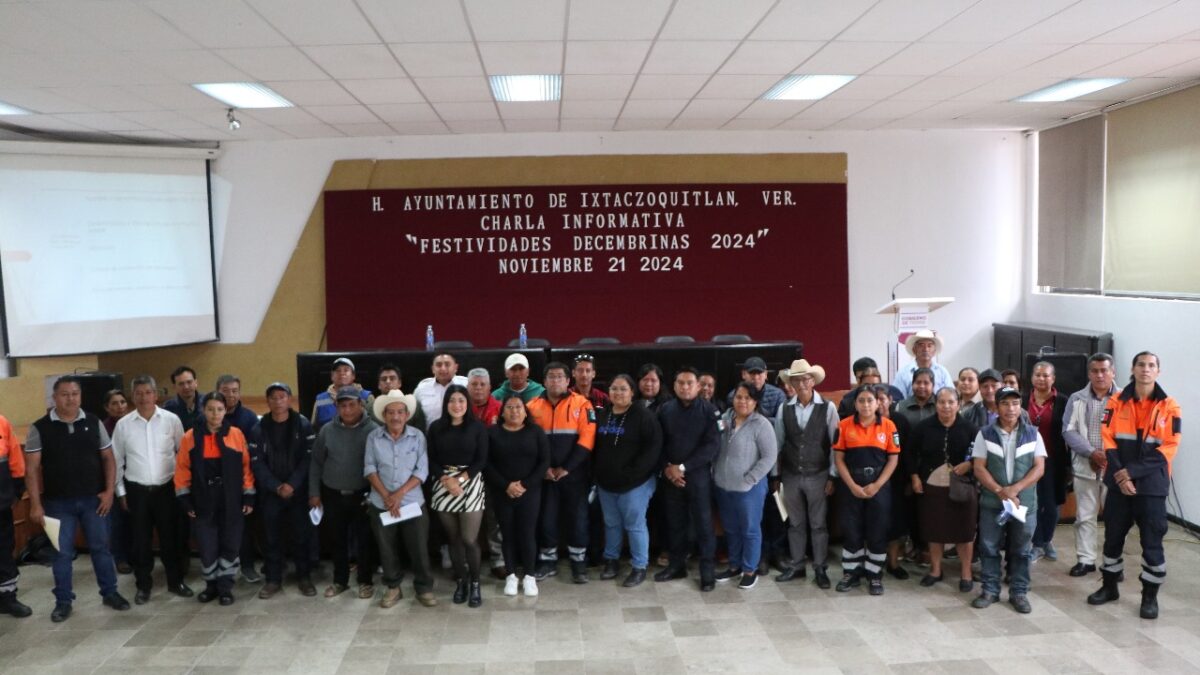PC IXTACZOQUITLÁN, BRINDA PLÁTICA INFORMATIVA POR PRÓXIMAS FESTIVIDADES DECEMBRINAS