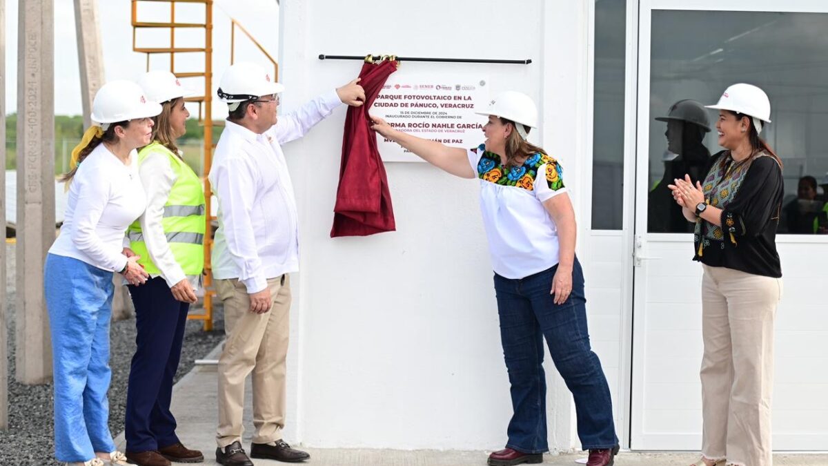 Supervisa gobernadora Rocío Nahle García planta solar de Pánuco
