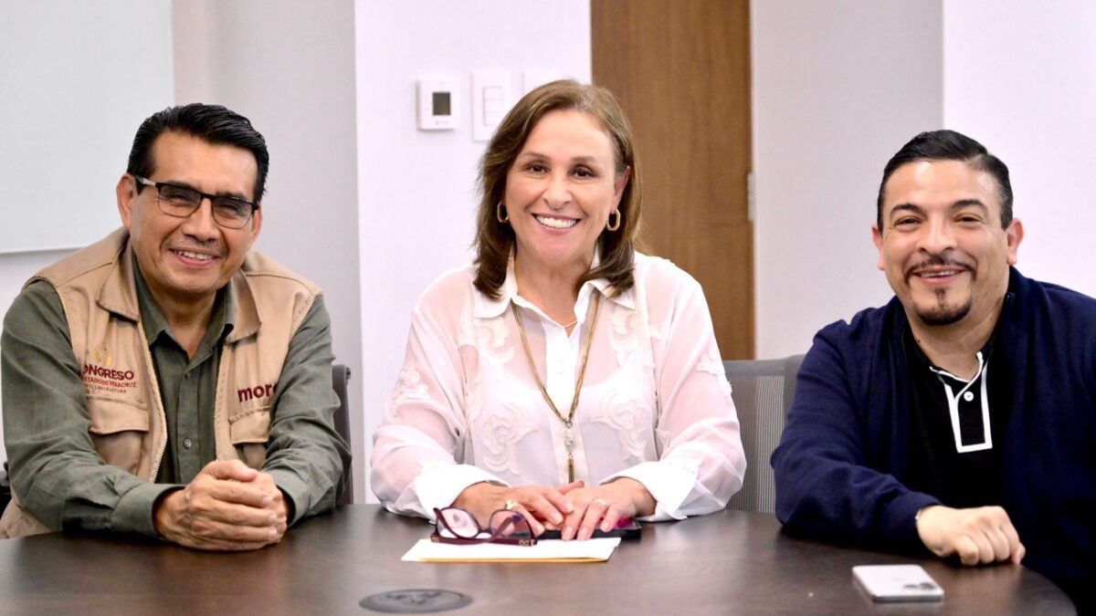 Se reúne Rocío Nahle con presidente de Jucopo y delegado de Bienestar