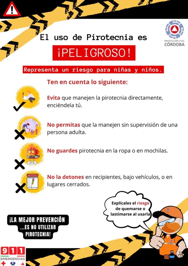 ¡Cuidado con la pirotecnia!