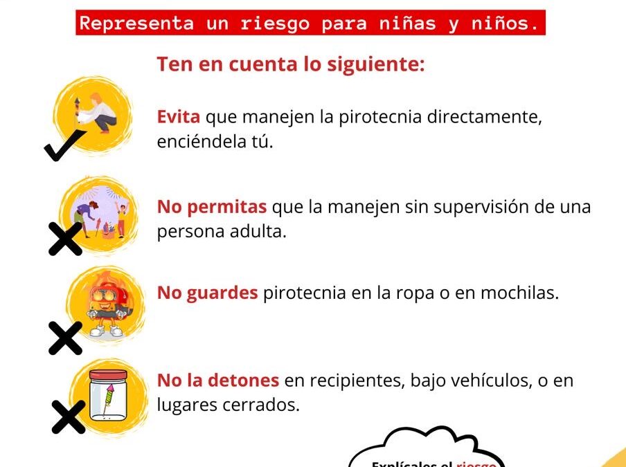 ¡Cuidado con la pirotecnia!