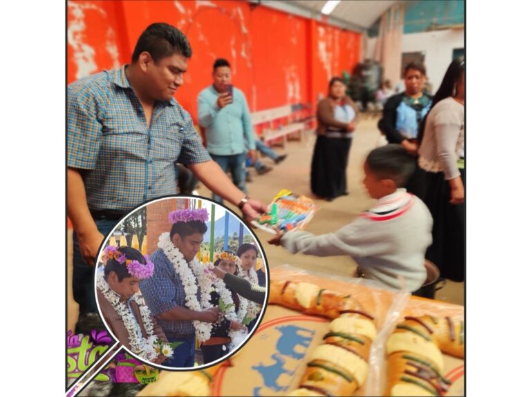 NIÑOS Y ADULTOS DE TEPEXITITLA CELEBRAN LA “PARTIDA DE ROSCA” Y LA VISITA, POR PRIMERA VEZ DE UN DIPUTADO FEDERAL.
