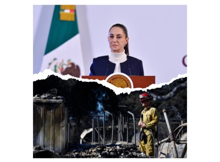 LA RECONSTRUCCIÓN DE LOS ÁNGELES REQUERIRÁ DE MANO DE OBRA MEXICANA: CLAUDIA SHEINBAUM.