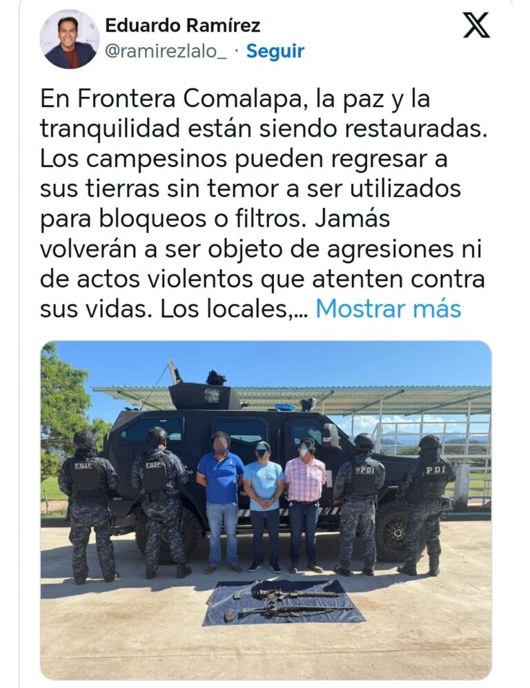 Detienen al alcalde de Frontera Comalapa, Chiapas; es señalado por c0rrupción y se investigan nex0s con cri#inal3