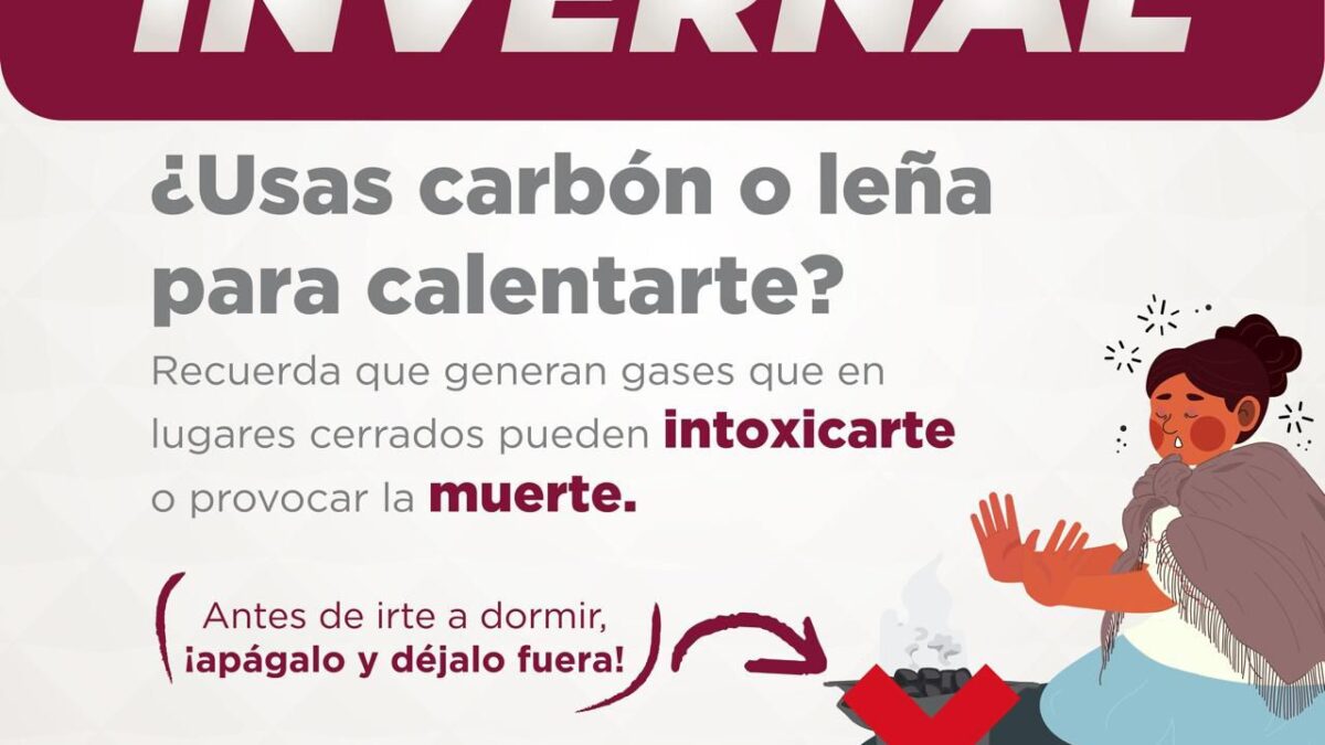Exhorta Protección Civil a prevenir intoxicación por monóxido de carbono