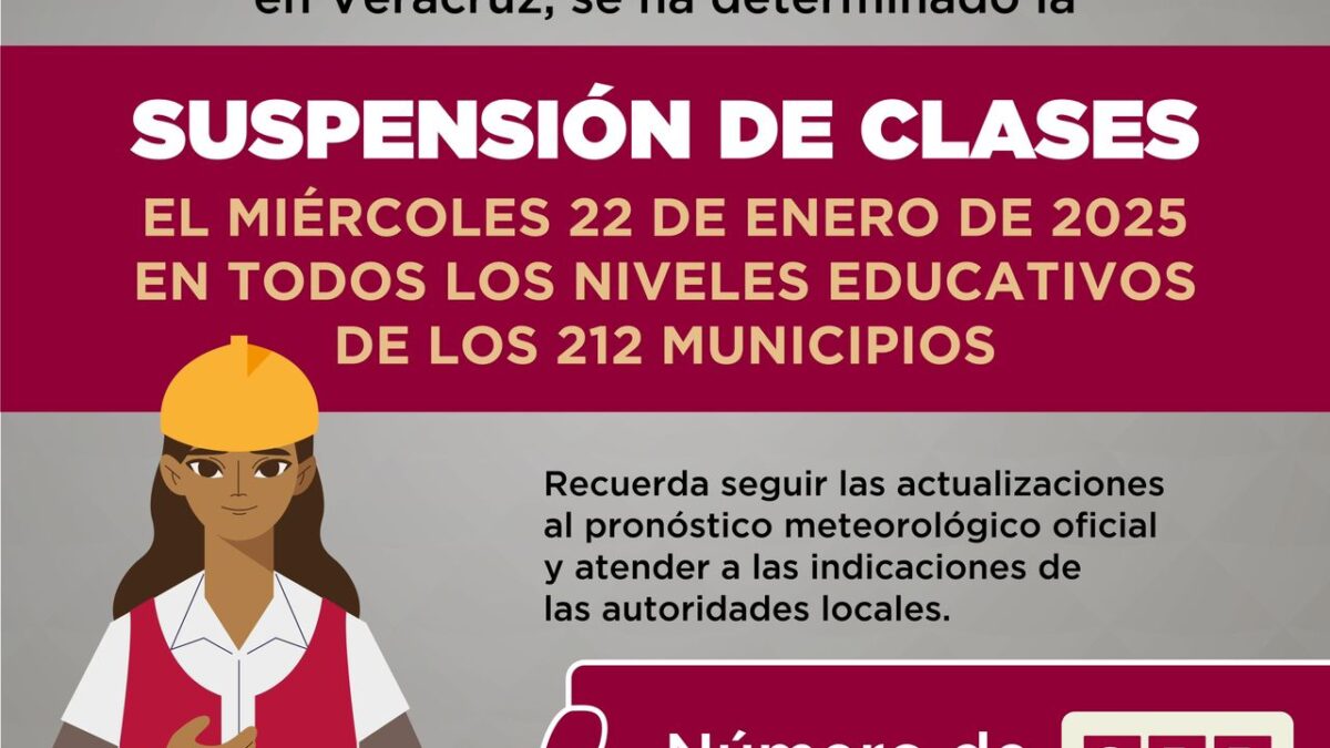Se suspenden clases este miércoles por bajas temperaturas