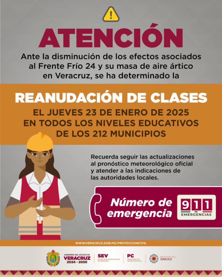 Se reactivan clases este jueves 23 de enero