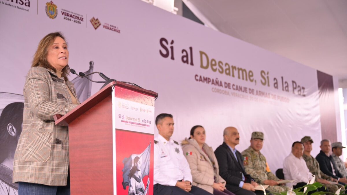 Veracruz dice Sí al Desarme, Sí a la Paz: Rocío Nahle fortalece la estrategia de seguridad