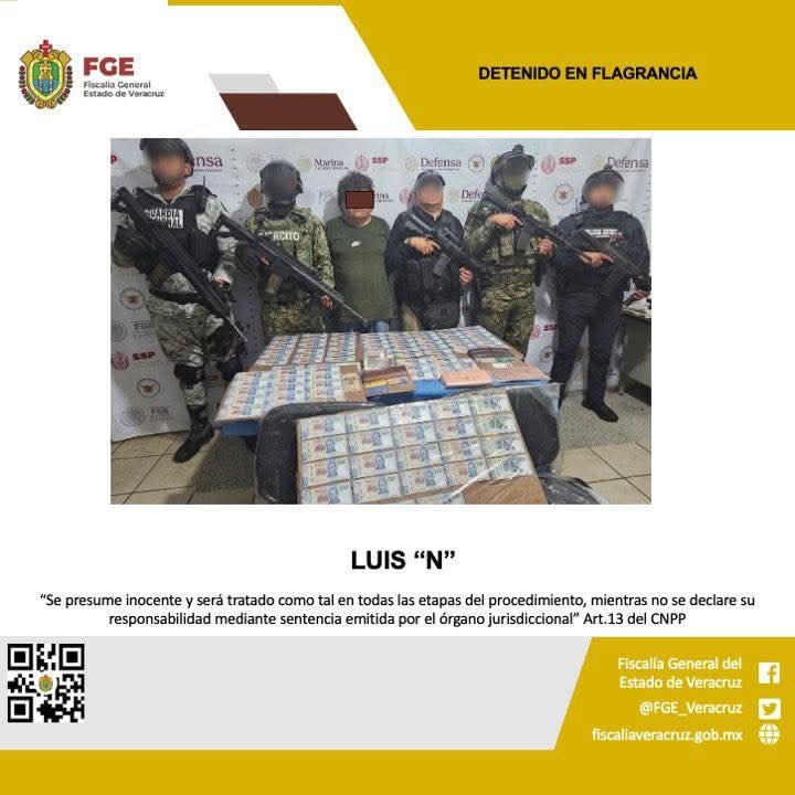 DETENCIÓN EN FLAGRANCIA DE UNA PERSONA Y ASEGURAMIENTO DE DINERO EN EFECTIVO EN OPERATIVO DE CATEO CON FUERZAS FEDERALES EN ACULTZINGO.
