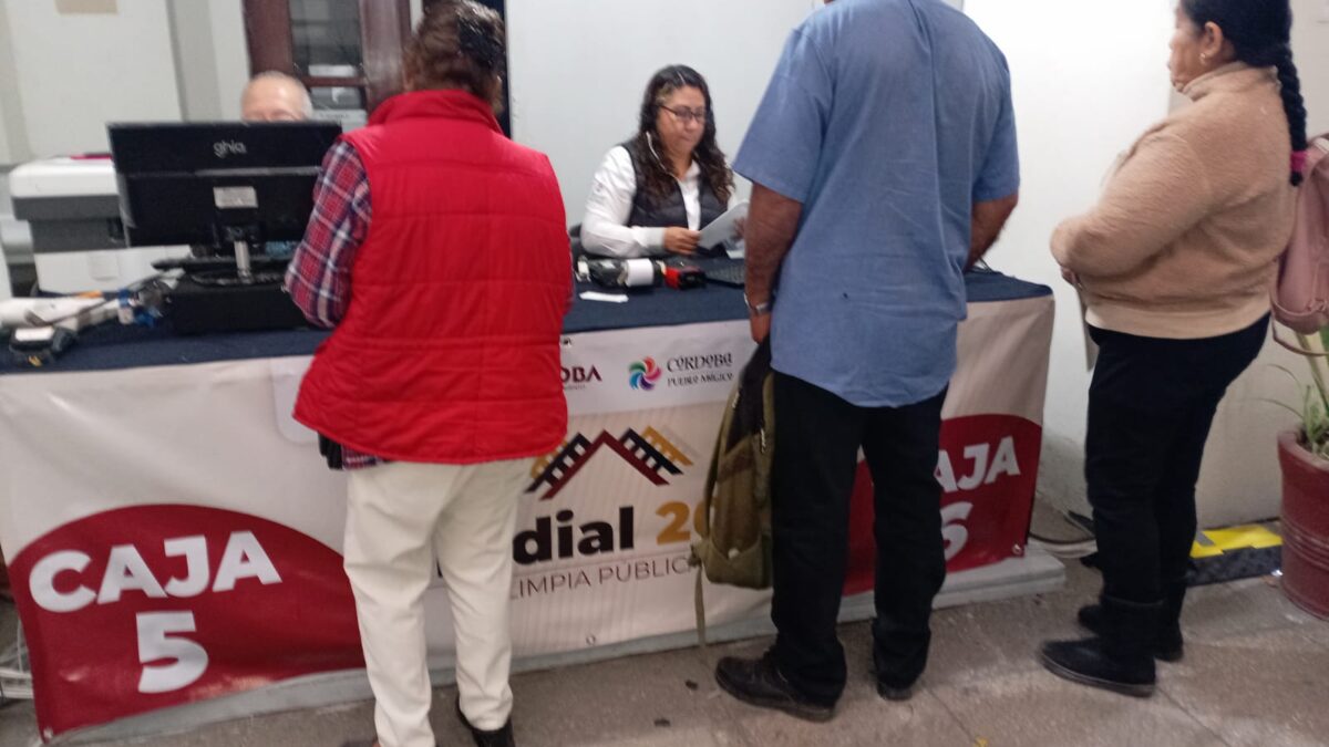 Avanza pago de predial, Hidrosistemas y Limpia Pública en Córdoba